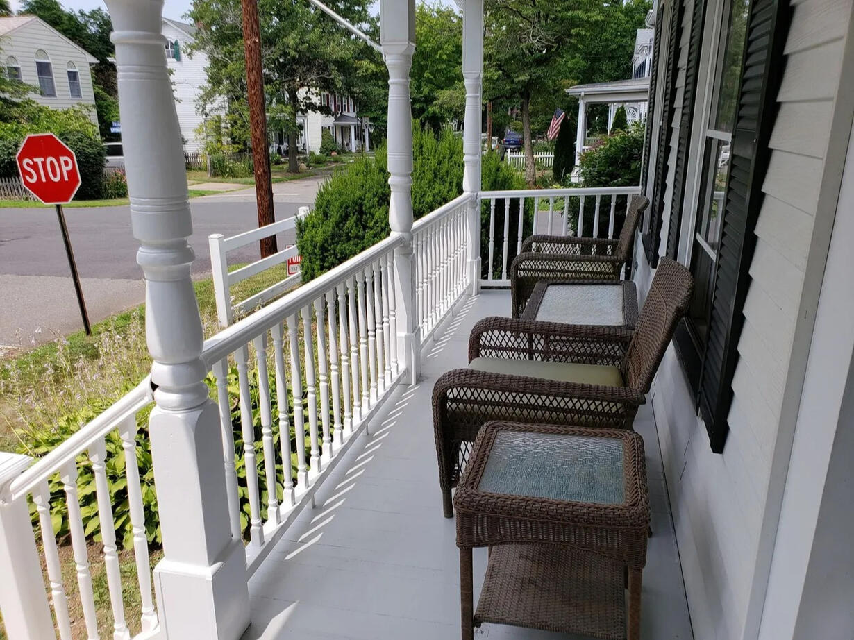 wooden railing installation